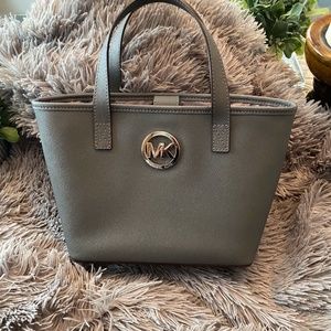 Michael Kors Gray Saffiano Leather Tote
